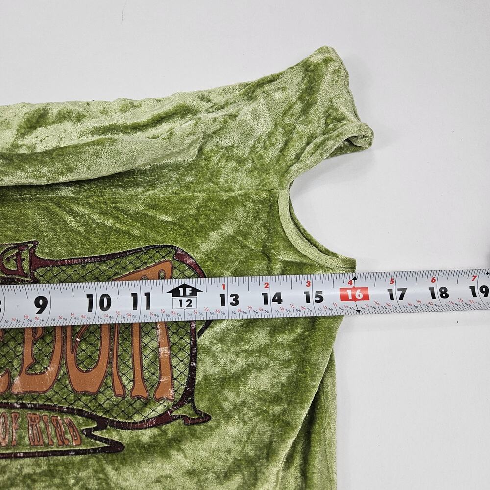 Y2k D&G Crushed Velvet 'Freedom' Off-Shoulder Top - Medium - Picture 6 of 8